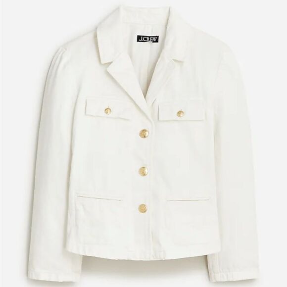 J Crew Dejim‎ Blazer Jacket White Size 0 - Picture 11 of 12